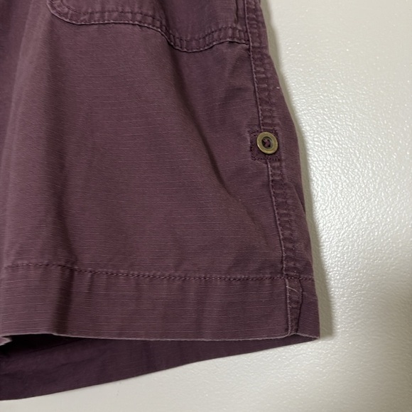 Carhartt El Paso Shorts Women’s Cotton Relaxed Fit Roll Tab Burgundy Size 16 - Picture 4 of 14